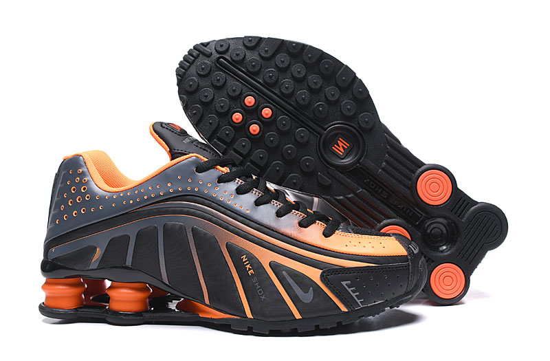 Men's Running Weapon Shox R4 Shoes Black Orange Red BV1387-008 026